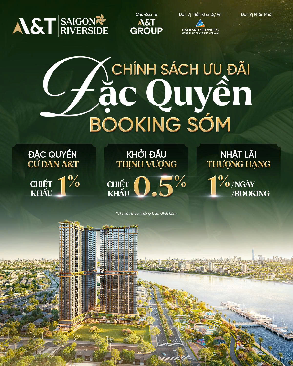 CĂN HỘ A&T SAIGON RIVERSIDE GIÁ TỐT TỪ CĐT